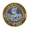 Image 2 : .999 Fine Silver Harrahs Casino Las Vegas, Nevada $10 Limited Edition Gaming Token