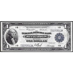 1918 $1 Federal Reserve Bank Note Minneapolis