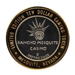.999 Silver Rancho Mesquite Casino Nevada $10 Casino Limited Edition Gaming Token