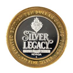 .999 Silver Silver Legacy Reno, Nevada $10 Casino Limited Edition Gaming Token