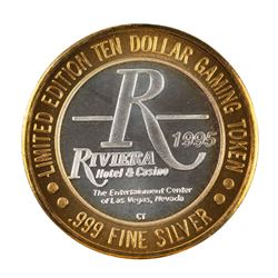 .999 Silver Riviera Hotel & Casino Las Vegas $10 Casino Limited Edition Gaming Token