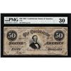 Image 1 : 1864 $50 Confederate States of America Note T-66 PMG Very Fine 30