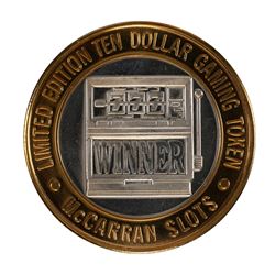 .999 Silver McCarran International Airport $10 Casino Limited Edition Gaming Token