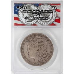1902-S $1 Morgan Silver Dollar Coin ANACS Certified Genuine