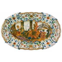Ornamental plate, Zsolnay, 1882  
