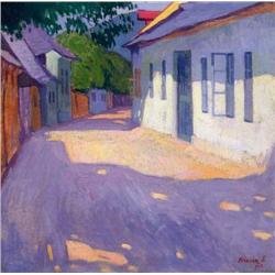 János Krizsán (1866-1948) - Street in B