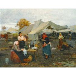 Lajos Deák Ébner (1850-1934) - Market, 