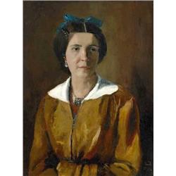 Gyula Rudnay (1878-1957) - Woman wearin