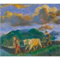 Vladimir Szabó (1905-1991) - Ploughing,