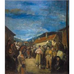 Gyula Rudnay (1878-1957) - Village-meet