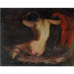 János Tornyai (1869-1936) - Sitting nud