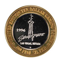 .999 Silver Stratosphere Las Vegas, NV $10 Casino Limited Edition Gaming Token