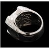 Image 3 : 18K White Gold Men's 3.80 ctw Princess & Baguette Diamond Ring