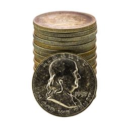 Roll of (20) Brilliant Uncirculated 1957-D Franklin Half Dollar Coins