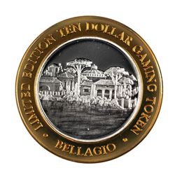 .999 Silver Bellagio Las Vegas, NV $10 Casino Limited Edition Gaming Token