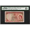 Image 1 : 1956-60 British Admin. Rhodesia & Nyasaland 10 Shillings Note PMG Very Fine 25