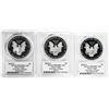 Image 2 : (3) Coin 2019-S $1 Proof Silver Eagle Location Set PCGS PR70 FDOI Licaretz Signature
