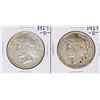 Image 1 : Lot of (2) 1927-D $1 Peace Silver Dollar Coins