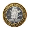 Image 2 : .999 Fine Silver Sam's Town Casino Las Vegas $10 Limited Edition Gaming Token