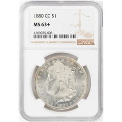 1880-CC $1 Morgan Silver Dollar Coin NGC MS63+