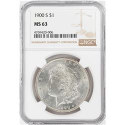 1900-S $1 Morgan Silver Dollar Coin NGC MS63