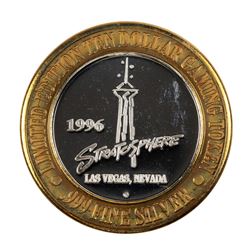 .999 Silver Stratosphere Las Vegas, NV $10 Casino Limited Edition Gaming Token