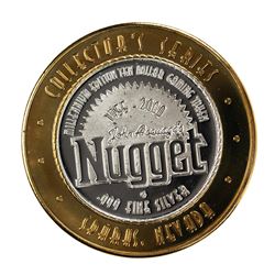 .999 Fine Silver John Ascuaga's Nugget Sparks, NV $10 Limited Edition Gaming Token