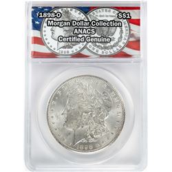 1898-O $1 Morgan Silver Dollar Coin ANACS Certified Genuine