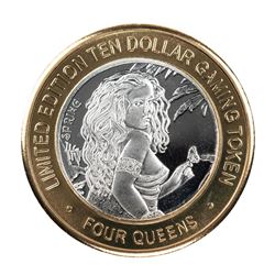 .999 Silver Four Queens Hotel & Casino  Nevada $10 Limited Edition Gaming Token