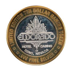 .999 Silver Eldorado Hotel and Casino $10 Casino Limited Edition Gaming Token