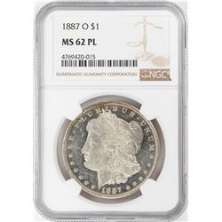 1887-O $1 Morgan Silver Dollar Coin NGC MS62 PL