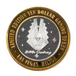 .999 Silver Hilton Las Vegas, Nevada $10 Casino Limited Edition Gaming Token