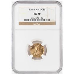 2002 $5 American Gold Eagle Coin NGC MS70