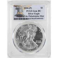 2016-P $1 American Silver Eagle Coin PCGS Gem BU Struck at the Philadelphia Mint