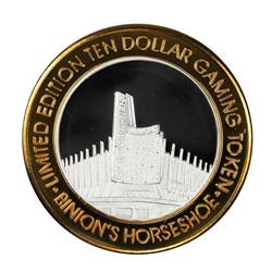 .999 Silver Binions Horseshoe $10 Casino Limited Edition Gaming Token