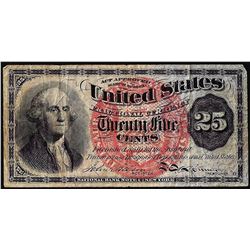 1863 Twenty Five Cents 4th Issue Fractional Currency Note