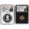 Image 1 : 1792-2017 Half Disme 1/10 oz. Gold & 1oz. Silver Medals NGC PF70 W/ Moy Signature Set