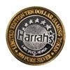 Image 2 : .999 Fine Silver Harrahs Casino Lake Tahoe, Nevada $10 Limited Edition Gaming Token