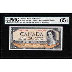 1954 $50 Bank of Canada Note BC-42b PMG Gem Uncirculated 65EPQ