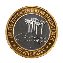 .999 Fine Silver Mirage Las Vegas, Nevada $10 Limited Edition Gaming Token