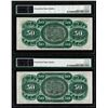 Image 2 : Matching Serial Set- 1872 $50 South Carolina Obsolete Notes PMG Superb Gem Unc. 68EPQ