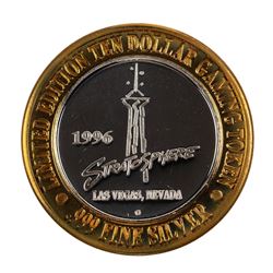 .999 Silver Stratosphere Las Vegas, NV $10 Casino Limited Edition Gaming Token