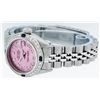 Image 4 : Rolex Ladies Stainless Steel Pink Diamond & Sapphire Datejust Wristwatch