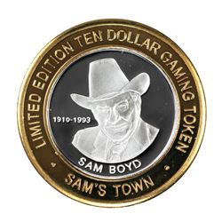 .999 Fine Silver Sam's Town Casino Las Vegas $10 Limited Edition Gaming Token