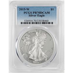 2015-W $1 Proof American Silver Eagle Coin PCGS PR70DCAM