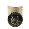 Image 1 : Roll of (20) Brilliant Uncirculated 1962 Franklin Half Dollar Coins