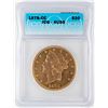 Image 1 : 1878-CC $20 Liberty Head Double Eagle Gold Coin ICG AU50