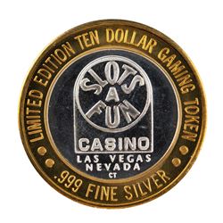 .999 Silver Slots A Fun Casino Las Vegas, NV $10 Limited Edition Casino Gaming Token