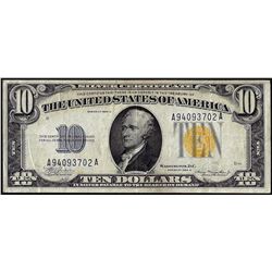 1934A $10 North Africa WWII Emergency Issue Silver Certificate Note