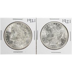 Lot of (2) 1921 $1 Morgan Silver Dollar Coins